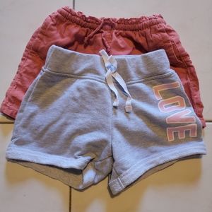 Girls shorts set of 2,size 5,orange,grey,old navy,reflex kids